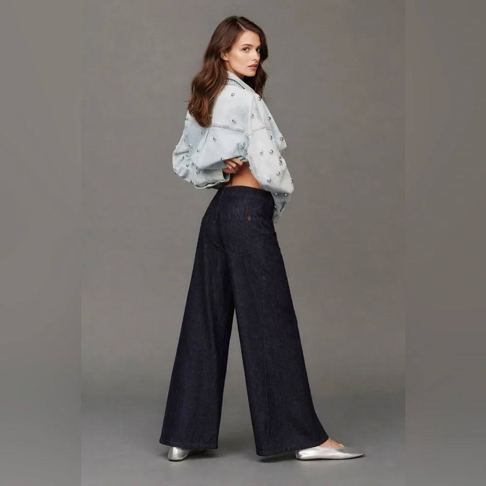 Anthropology The Adi Sparkle Ultra High Rise Flare
Pants by Pilcro Size 28 - Picture 3 of 14